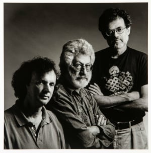 Portrait of Rupert Sheldrake, Ralph Abraham and Terence McKenna.